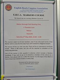 E.B.U.A Markers Course